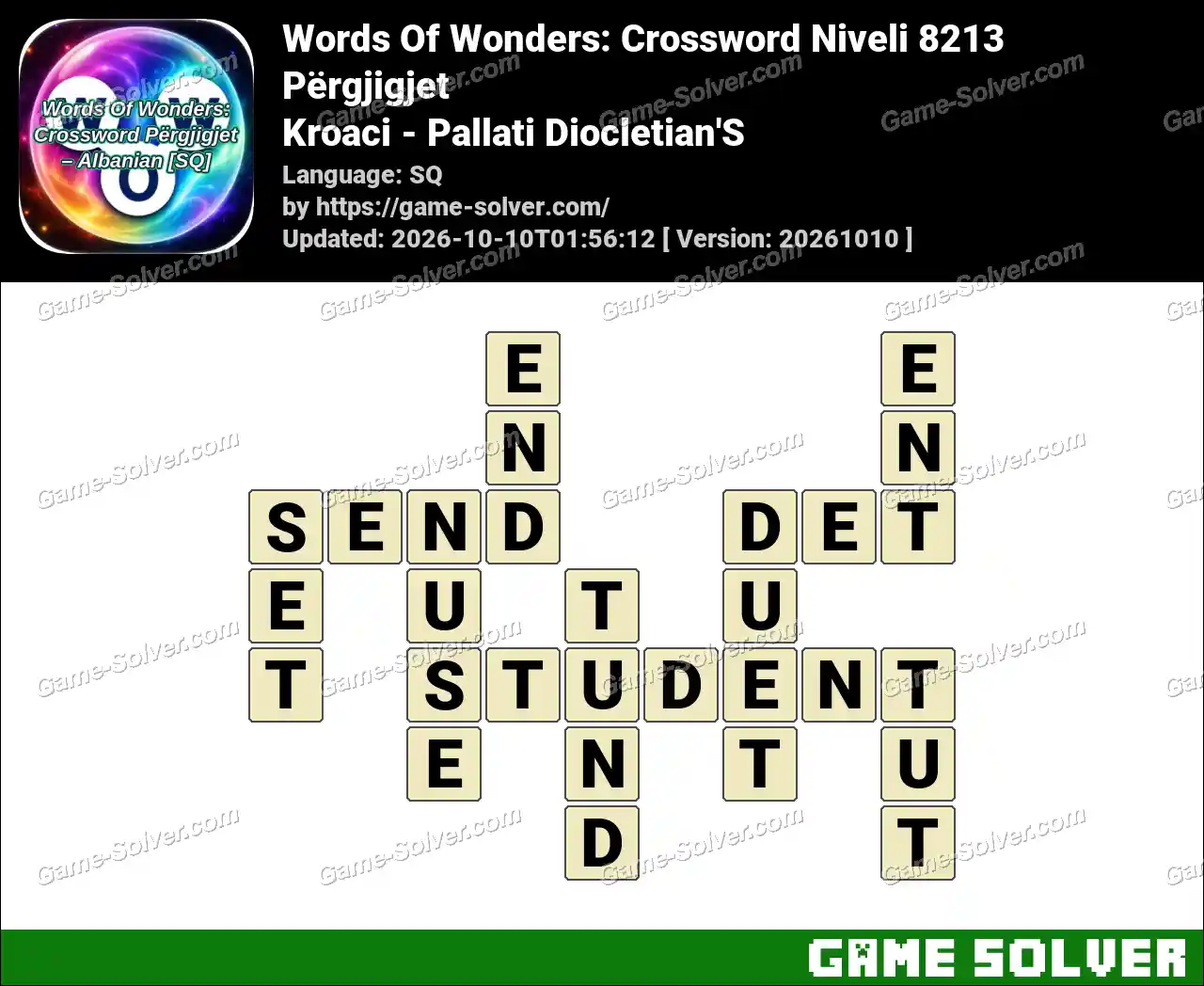 Words Of Wonders: Crossword Niveli 8213 Përgjigjet – Kroaci – Pallati Diocletian’S